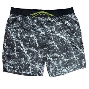 Cascade Sport Swim Trunks Mens XXL Black White New Shorts Summer